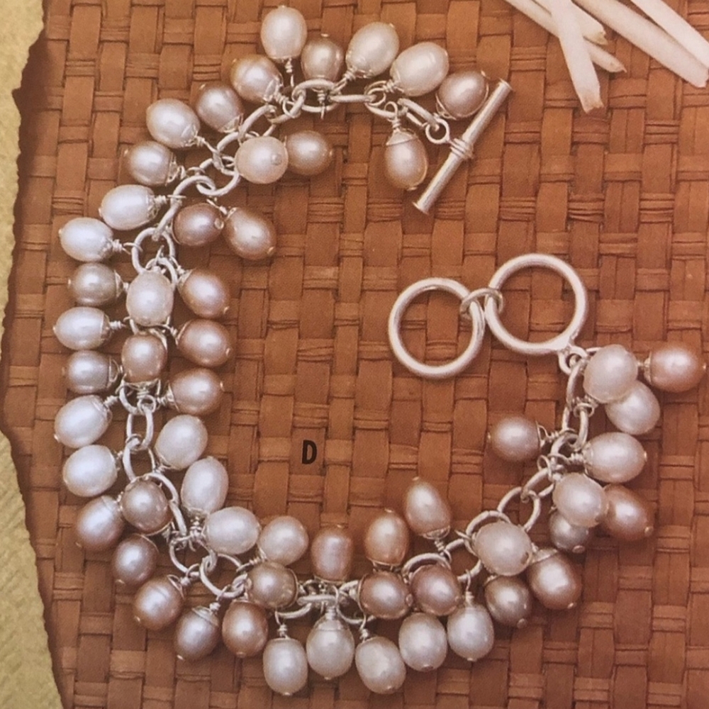 SILPADA RETIRED White & Pink CHA CHA bracelet B1072 - Picture 7 of 8